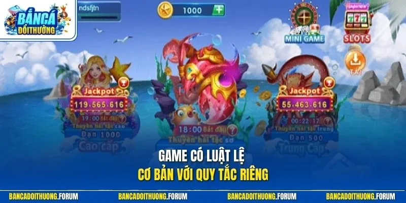 Game có luật lệ cơ bản với quy tắc riêng