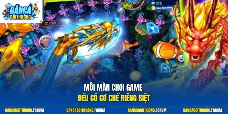 Mỗi màn chơi game đều có cơ chế riêng biệt